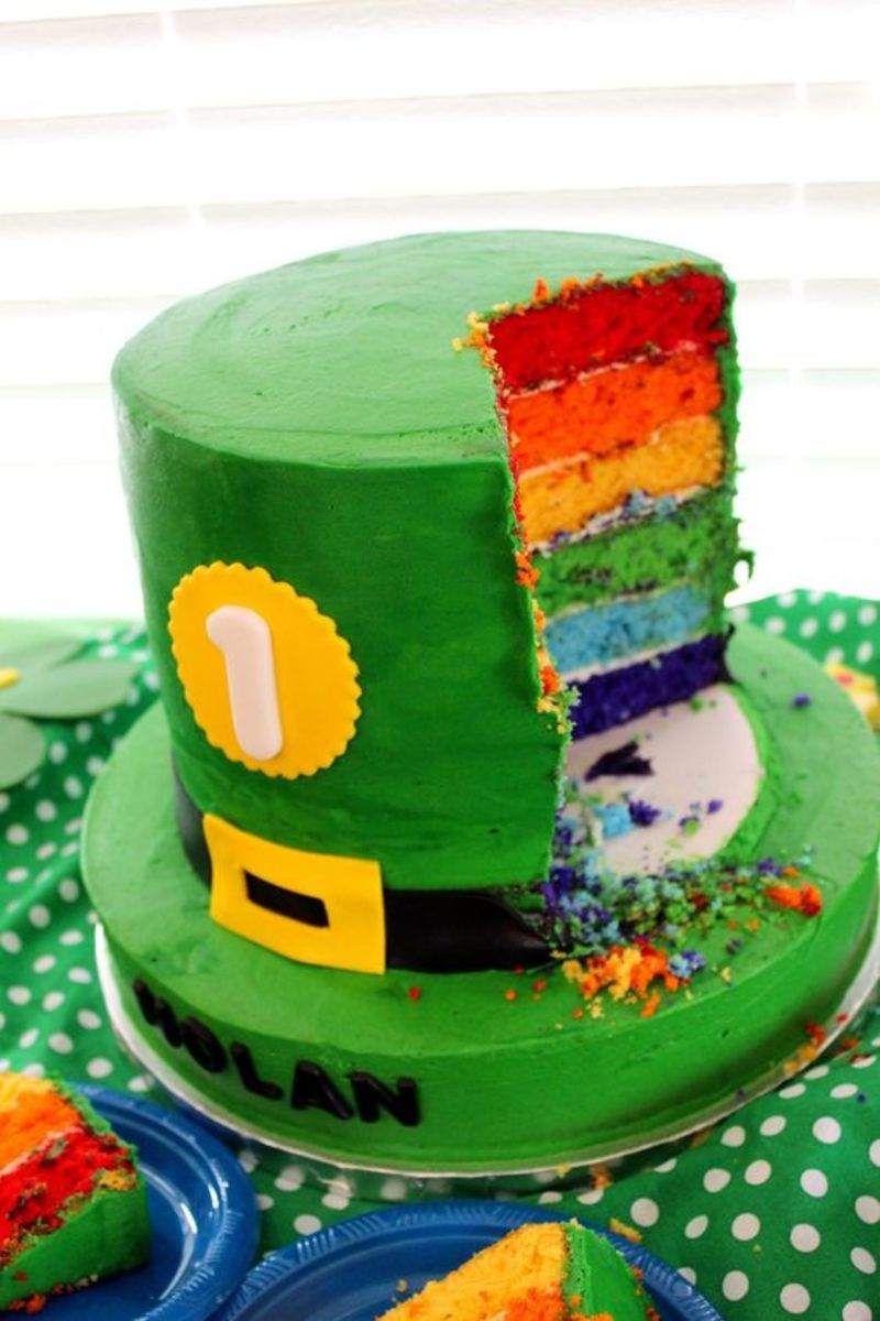 Rainbow Leprechaun Hat Cake