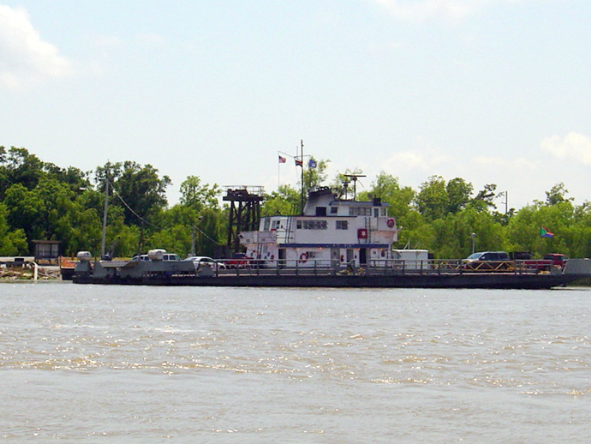 The Pointe a la Hache free car ferry is the southernmost ferry across the Mississippi River. It runs between Venice and New Orleans.