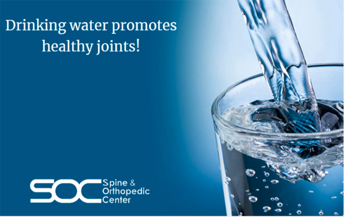 Water helps to keep your joints lubricated and flexible.
