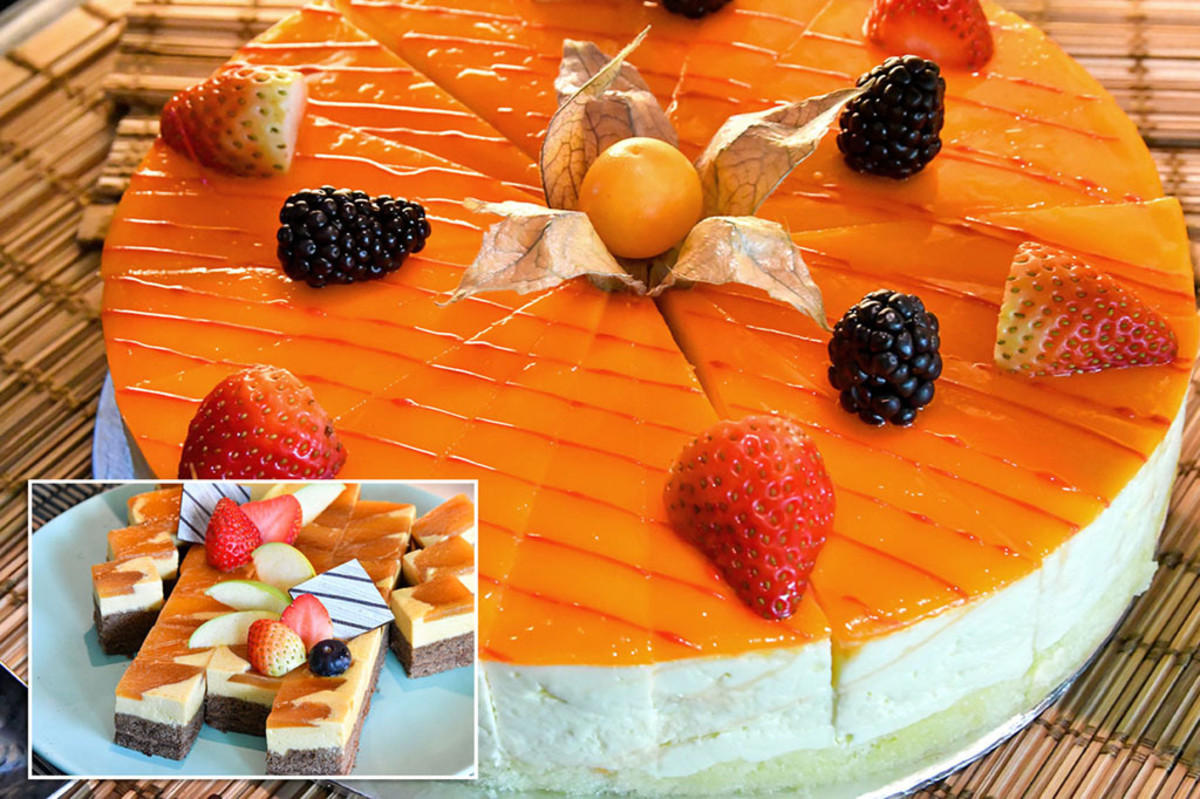 Festive, “CNY” Mandarin orange cakes.