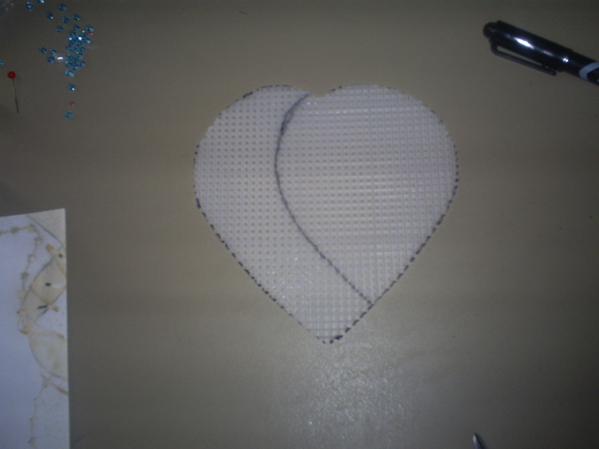 Cut out the heart shape.