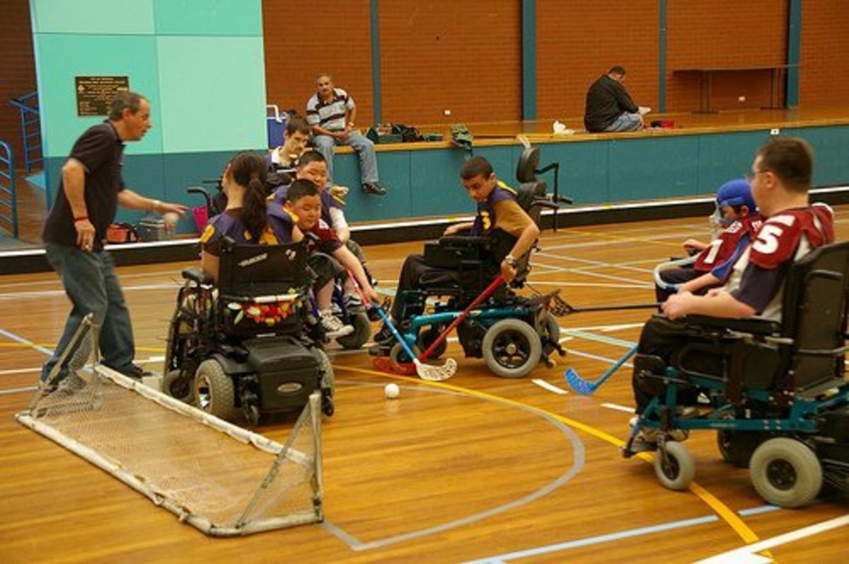 Kids with disabilities playing sports