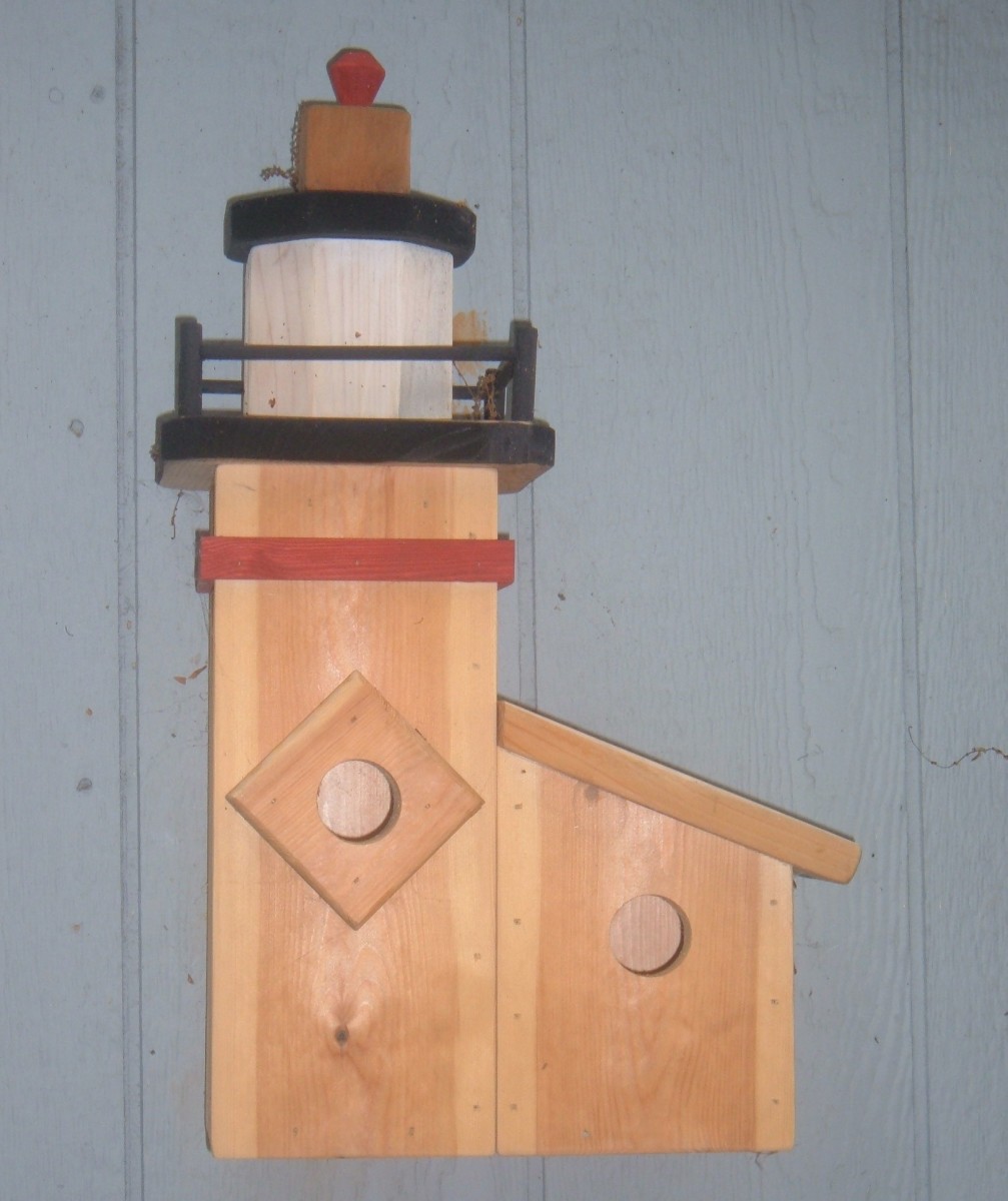 Though the Lighthouse Birdhouse looks complicated, step-by-step instructions makes it easy to build.