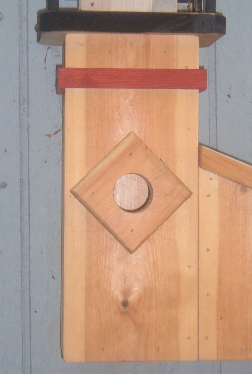 The tower section is the main section of the birdhouse.