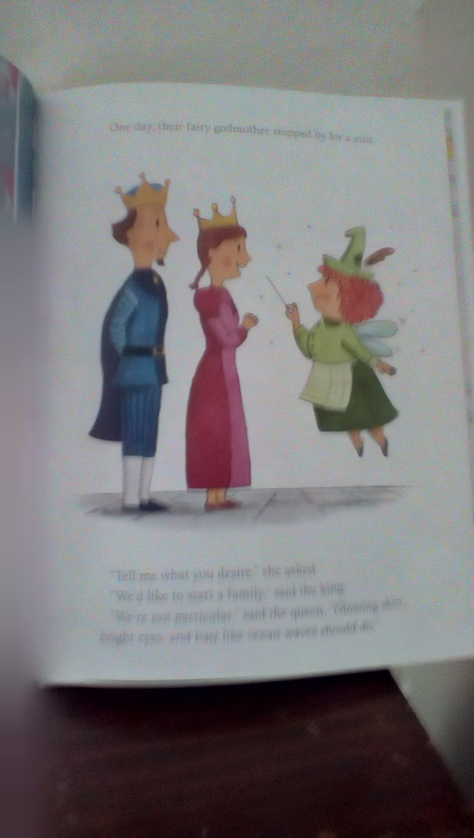 The fairy godmother appeared to grant a with for the king and queen
