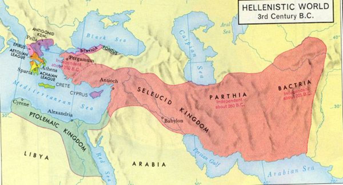 During the following centuries, Rome conquered Greece and the Macedonian kingdoms piece for piece until, with the conquest of Egypt in 30 BC, she held all land around the Mediterranean. However, as Horace gently puts it: “Conquered Greece has conquer