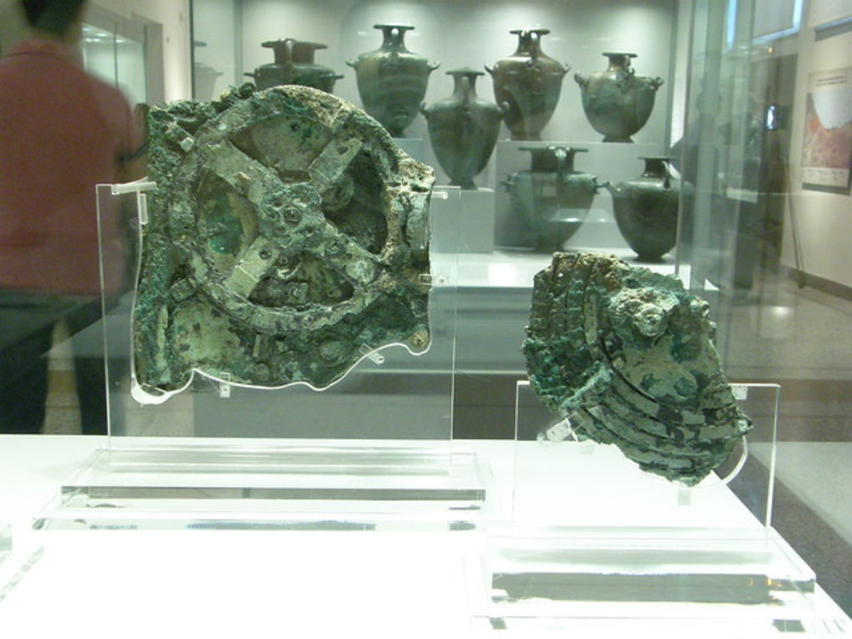 Antikythera Mechanism in the National Archeological Museum in Athens, Greece