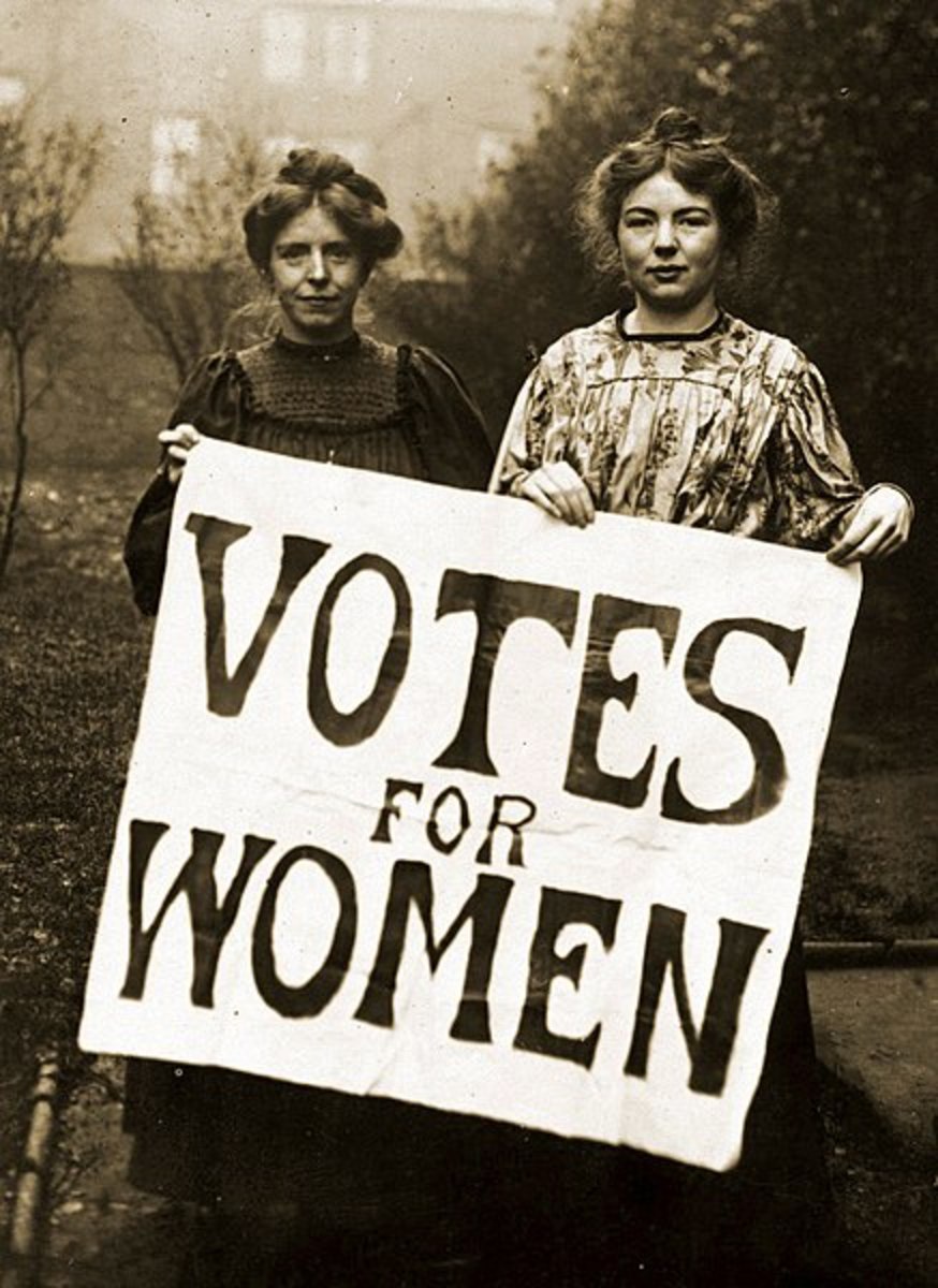 Suffragettes Annie Kenney and Christabel Pankhurst.