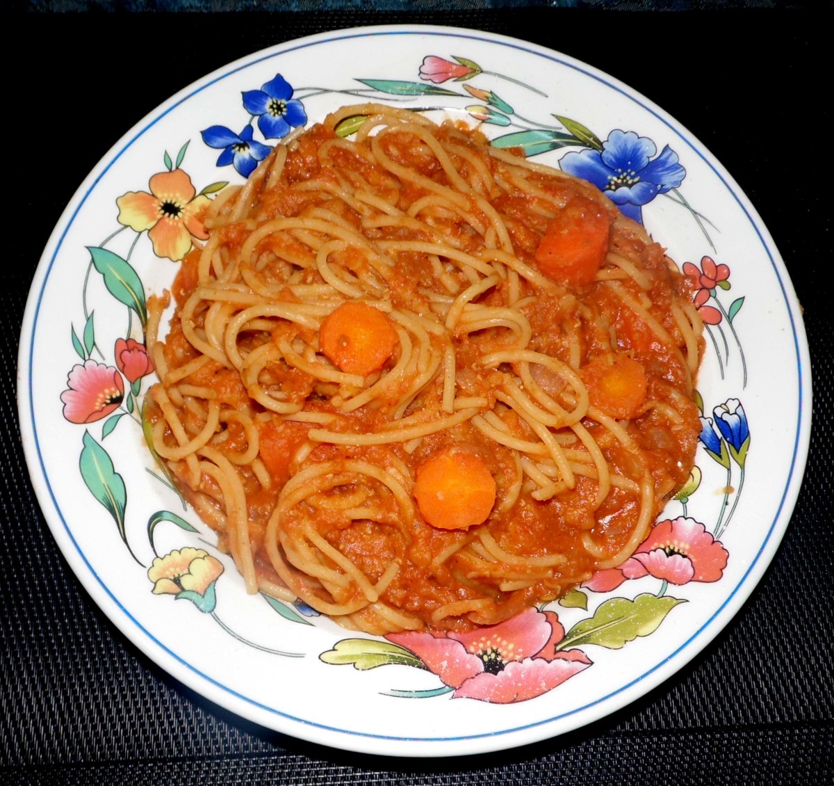 Italian lentils and spaghetti