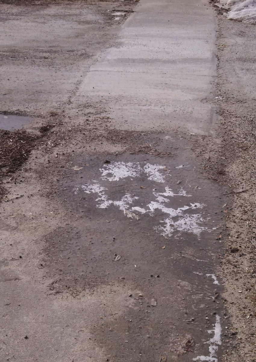 Slippery Sidewalks Are Hazardous- Especially at Night When You Don't See the Slippery Spots