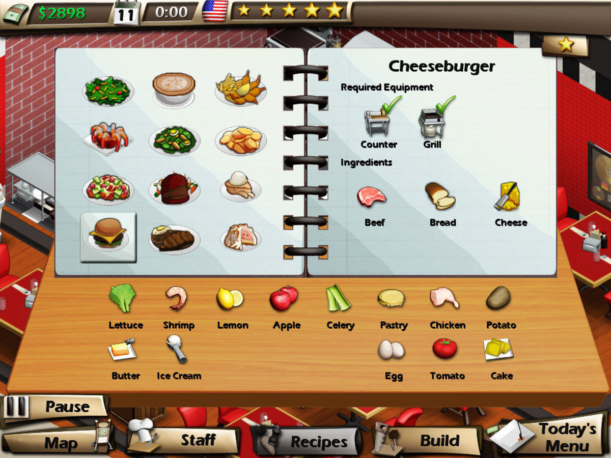 Create your own menu, and run a restaurant in Bistro Boulevard!
