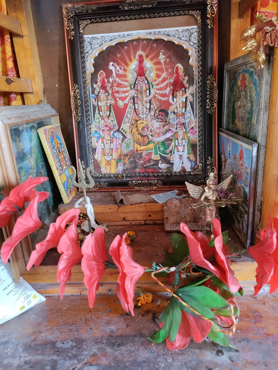 Photo of Goddess Durga; Nartiyang Durga temple