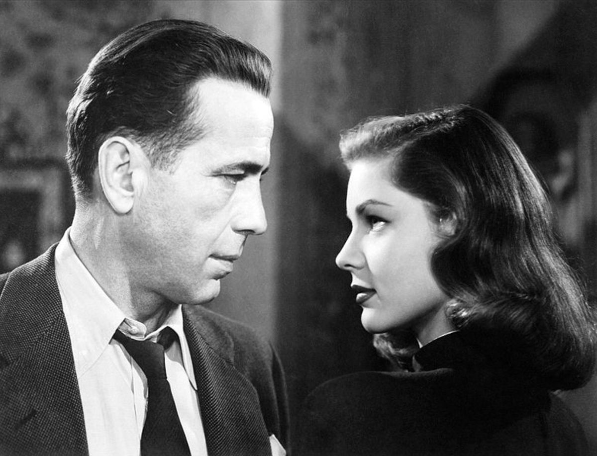 Bogart and Bacall in the movie The Big Sleep