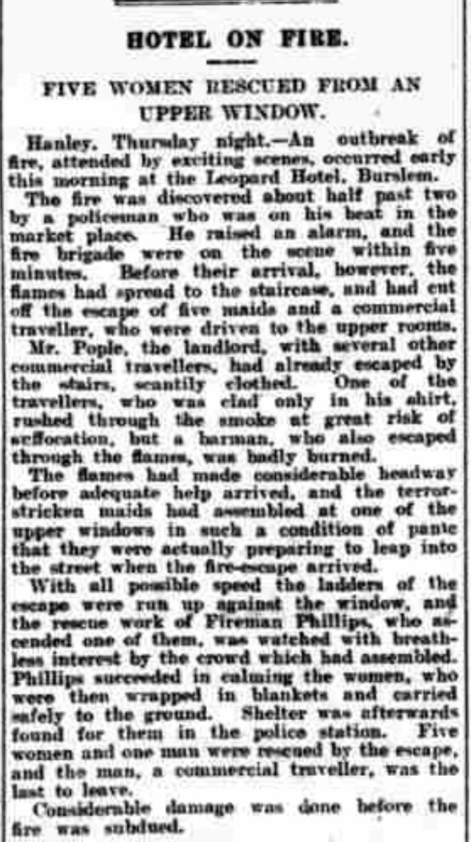 There was a devastating fire at The Leopard in 1910
