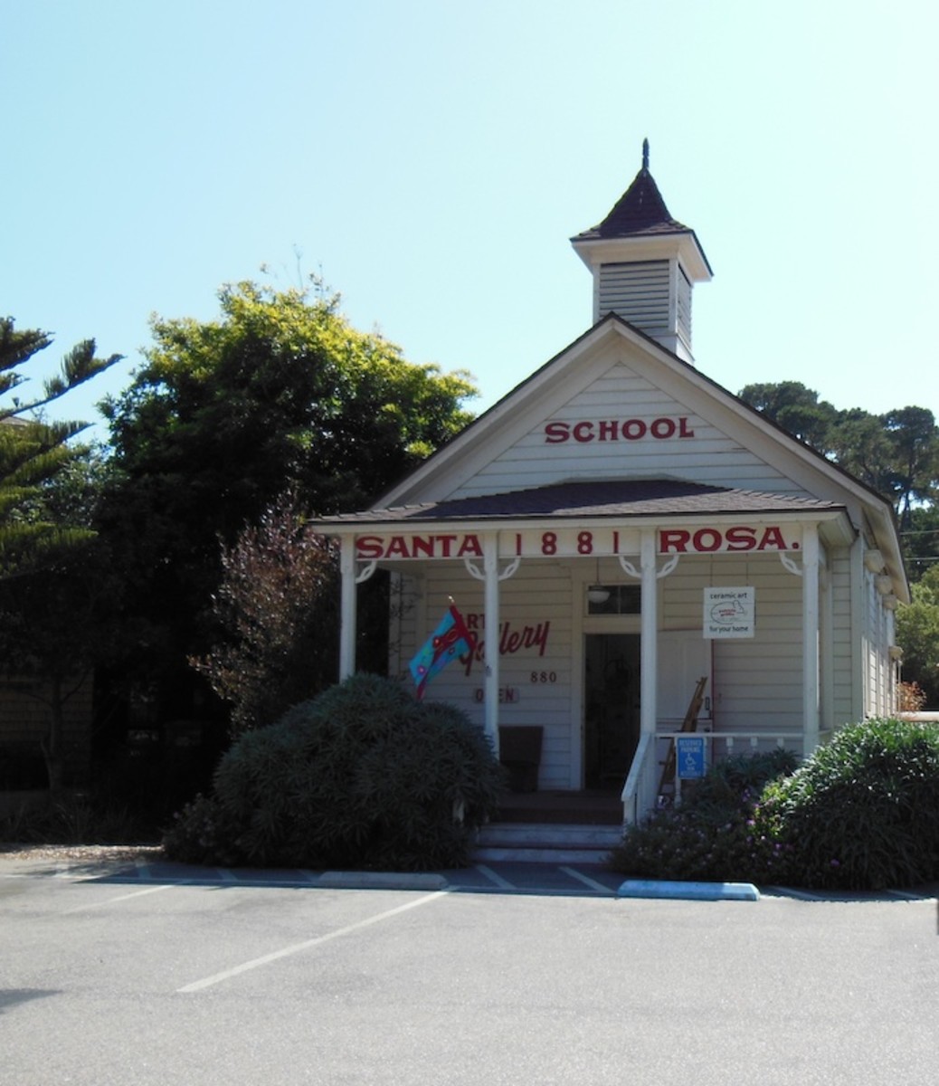 This was  the historic Santa Rosa  School, but it's now an art gallery. 