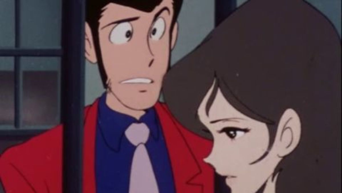 Lupin and Fujiko in a bad situation.