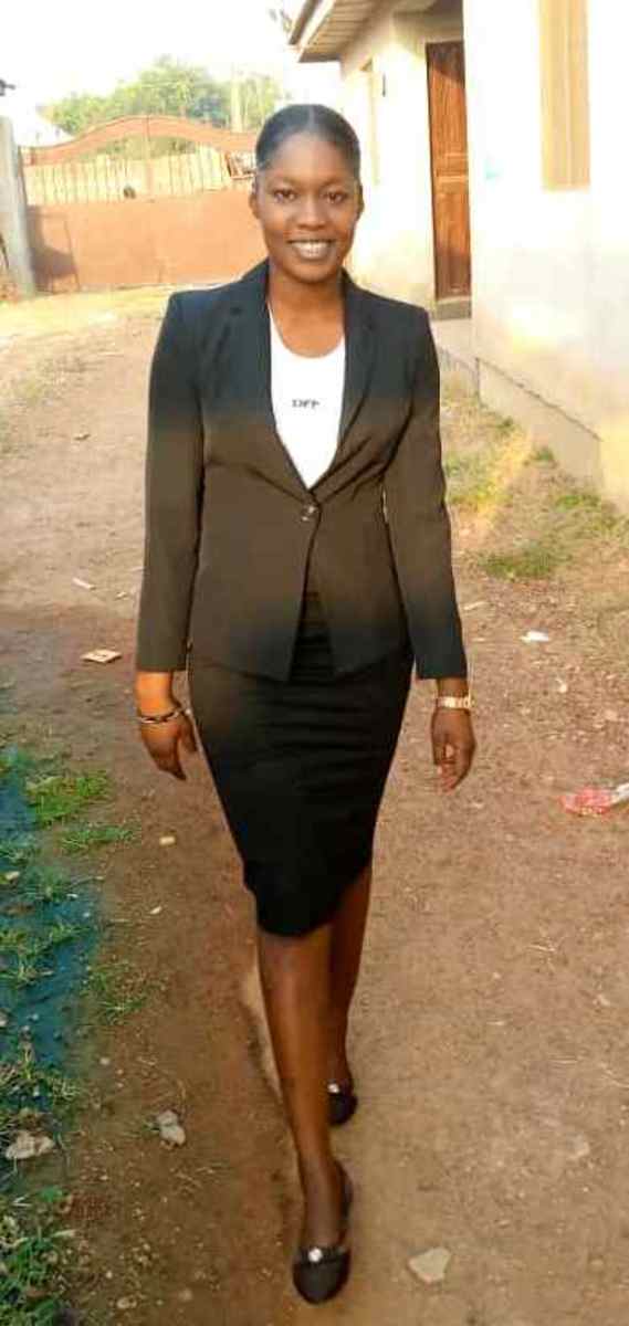 Ibiwoye Deborah, Microbiology Student, Kwara State University, Malete, looking ahead/walking