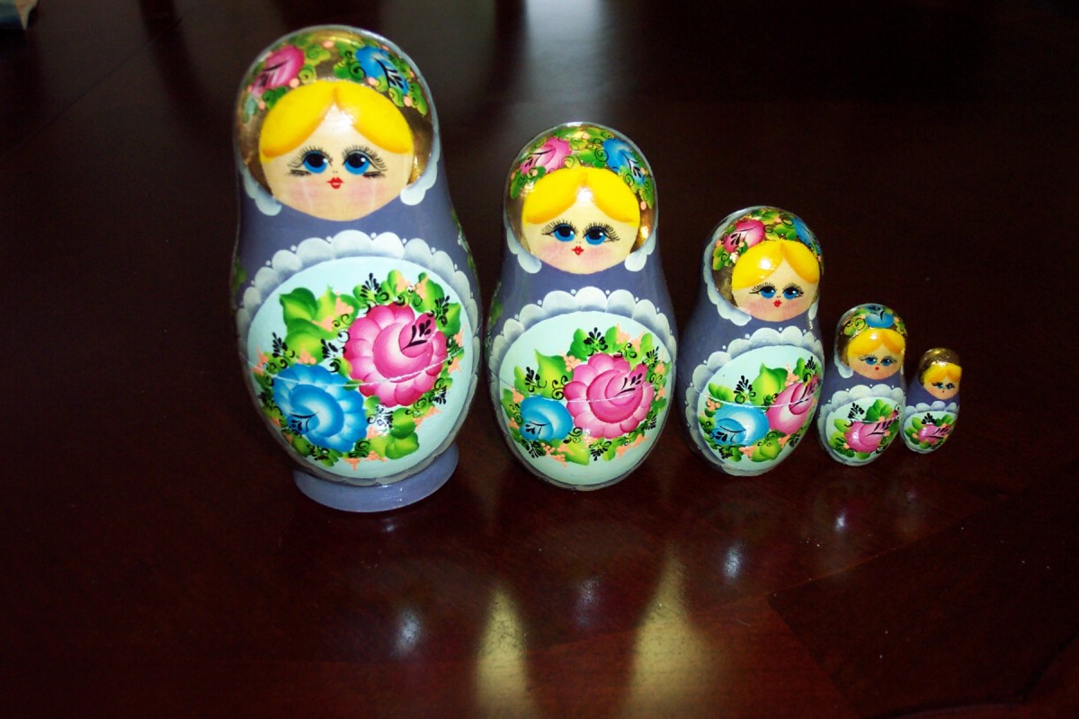 A mama doll contains many other dolls inside.