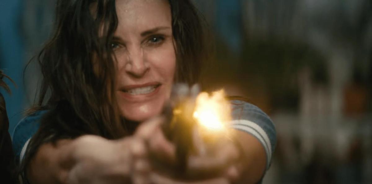 Gale Weathers (Courtney Cox) getting in on the action in the new, "Scream."