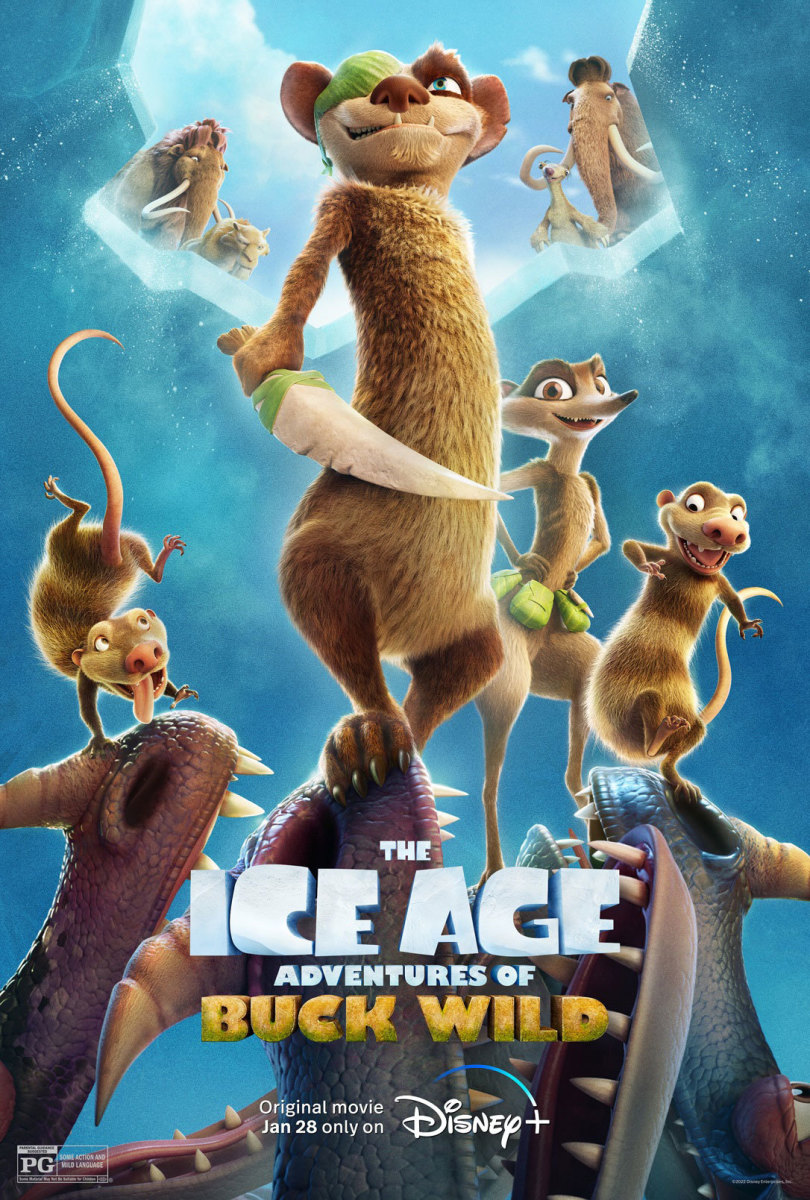 The official artwork for, "The Ice Age Adventures of Buck Wild."
