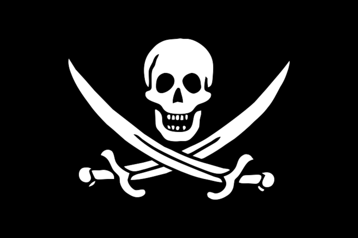 The 'Calico Jack': Scull and Cross Swords, as opposed to the scull and crossed bones.