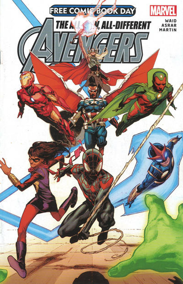 All-New, All-Different Avengers Free Comic Book Day. Cover by Jerome Opeña, Frank Martin Jr., Nick Bradshaw and Richard Isanove