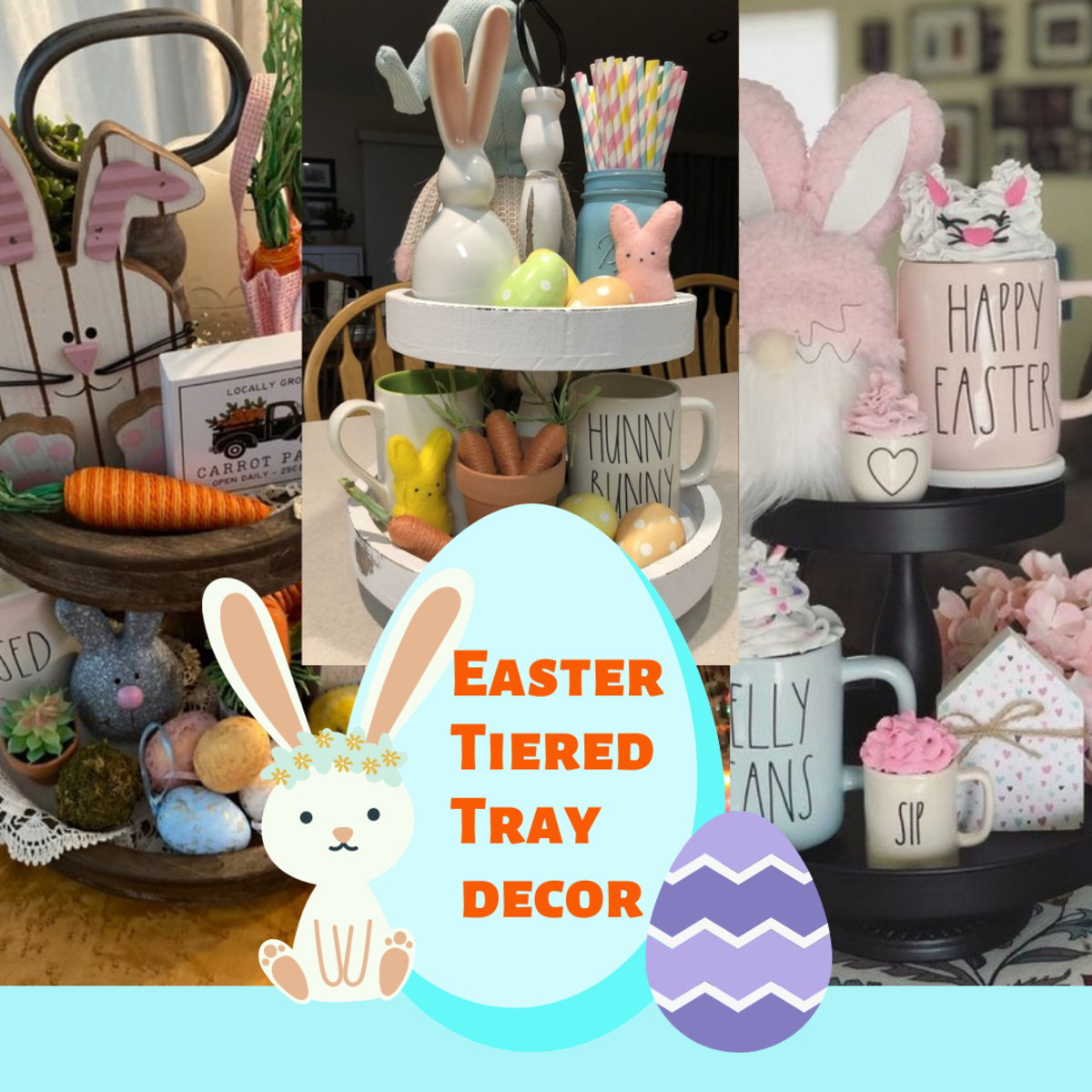 45+ Super Adorable Easter Tiered Tray Ideas that will have you Hopping with Egg-citement