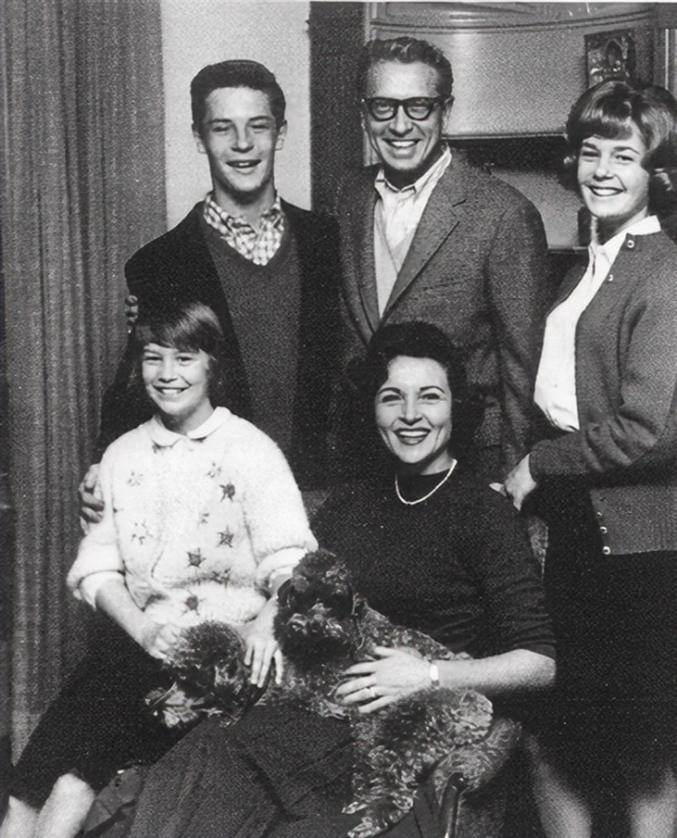 Betty White with her husband and her three stepchildren (from left to right), Sarah, David, and Martha