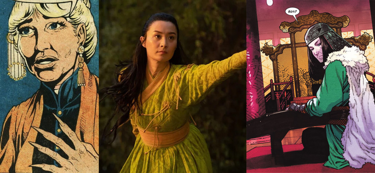 Shang-Chi's original mom in the comics, his movie mom, and his retconned comic mother.