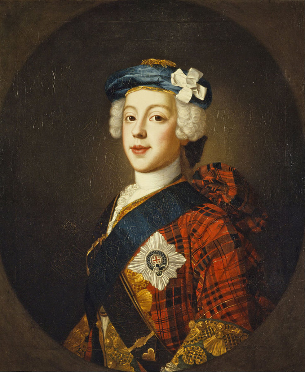 Bonnie Prince Charlie, son of James the Old Pretender and grandson of deposed King James II/VII.
