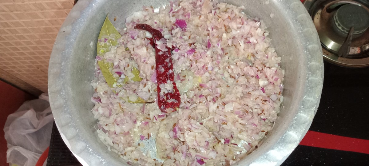 Add chopped onion. 