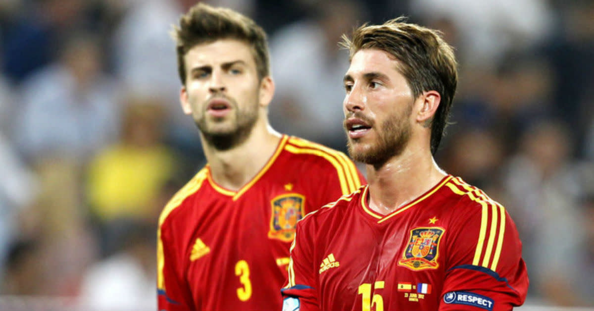 Gerard Pique (Left) and Sergio Ramos (Right), one of the most prolific Defenders in world football. 