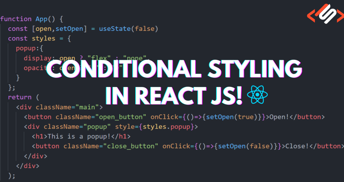 Conditional Styling in React JS
