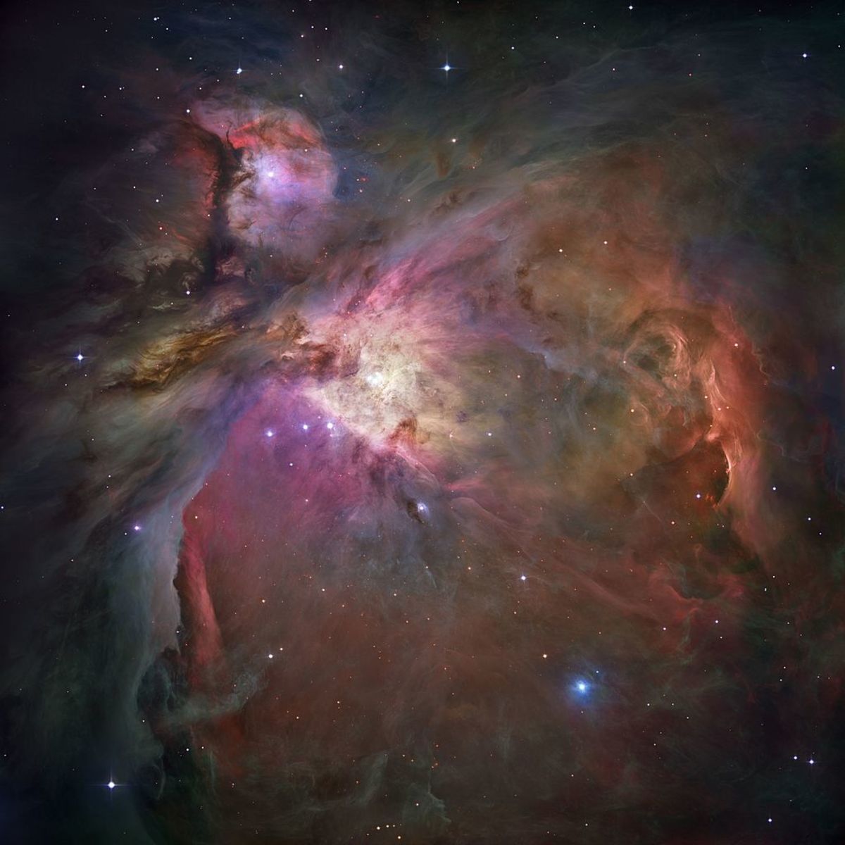 The Orion Nebula, a famous H II region.