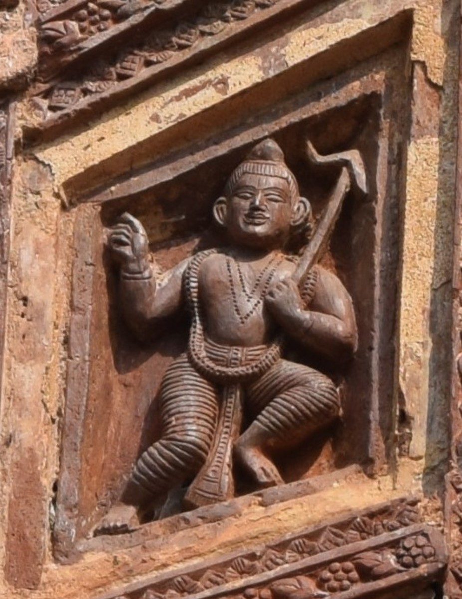 Balarama; terracotta; Kali temple; Itanda; Birbhum district, West Bengal