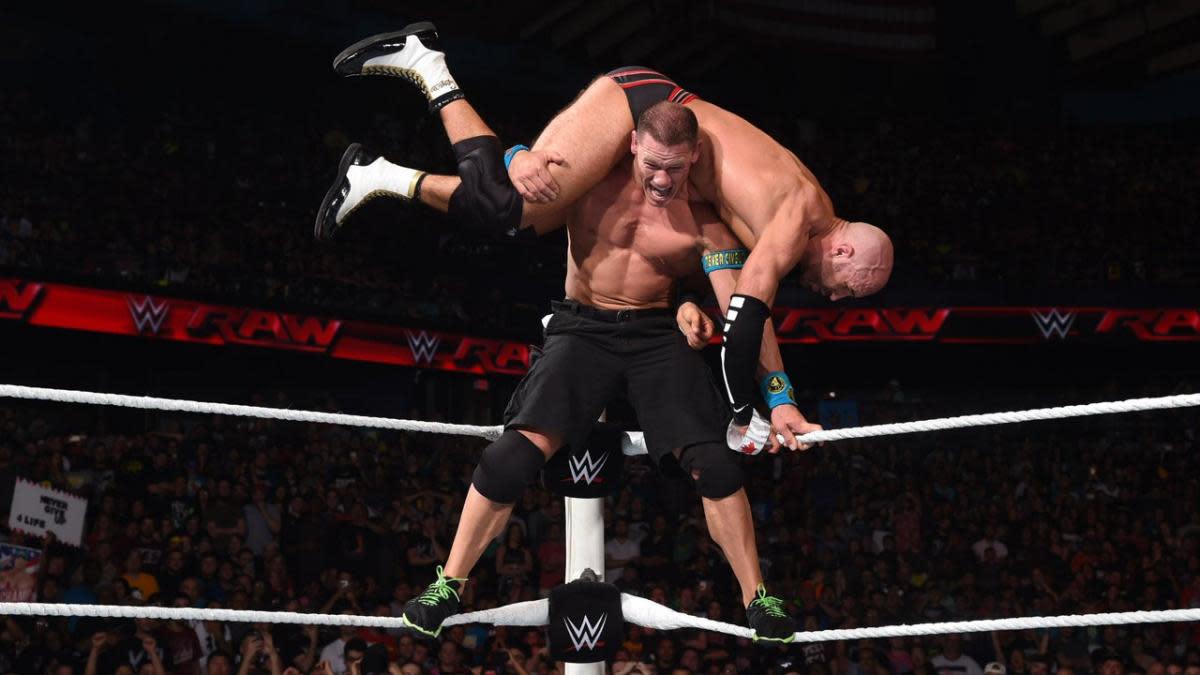 John Cena hits an A+ AA on Cesaro to retain his US Title