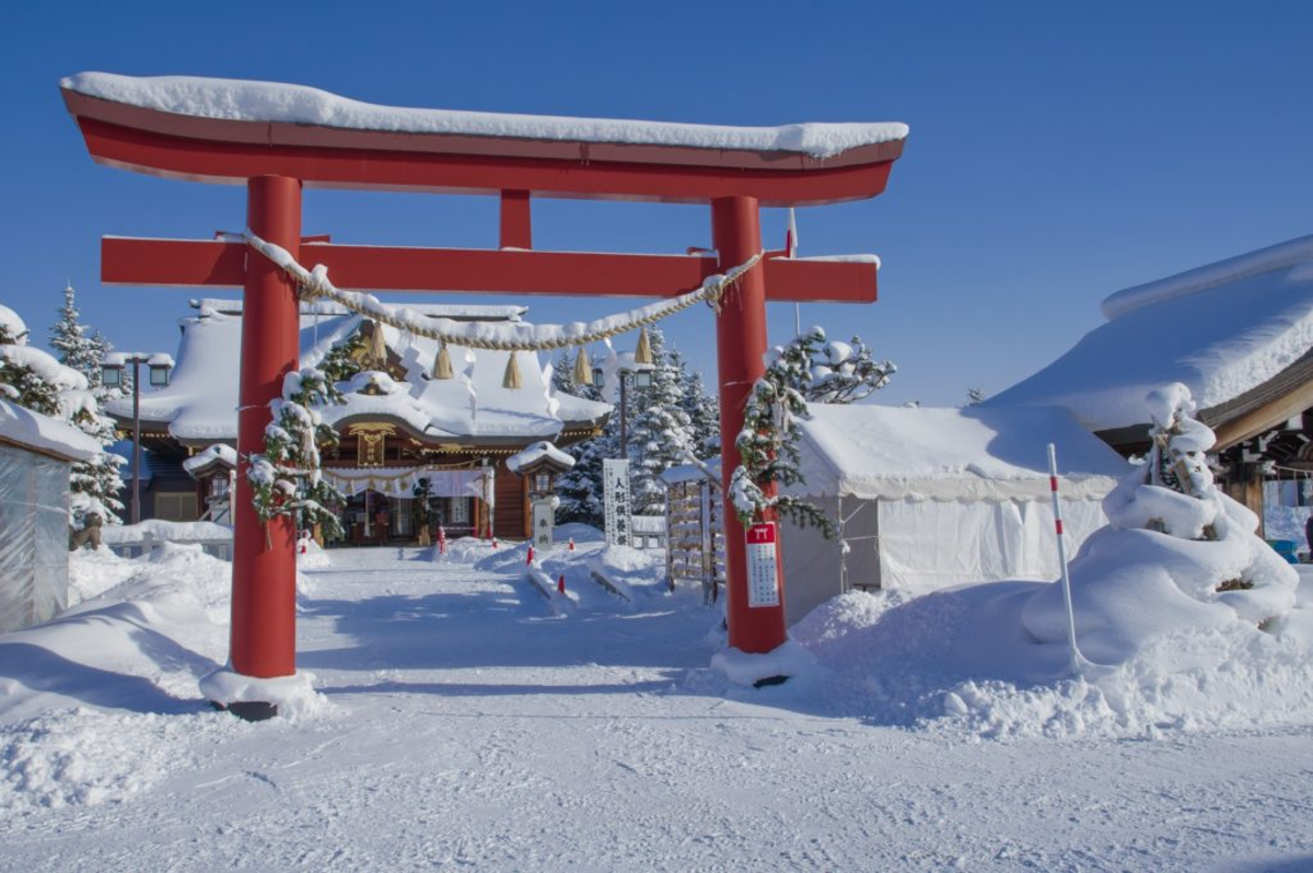 A shrine in winter
