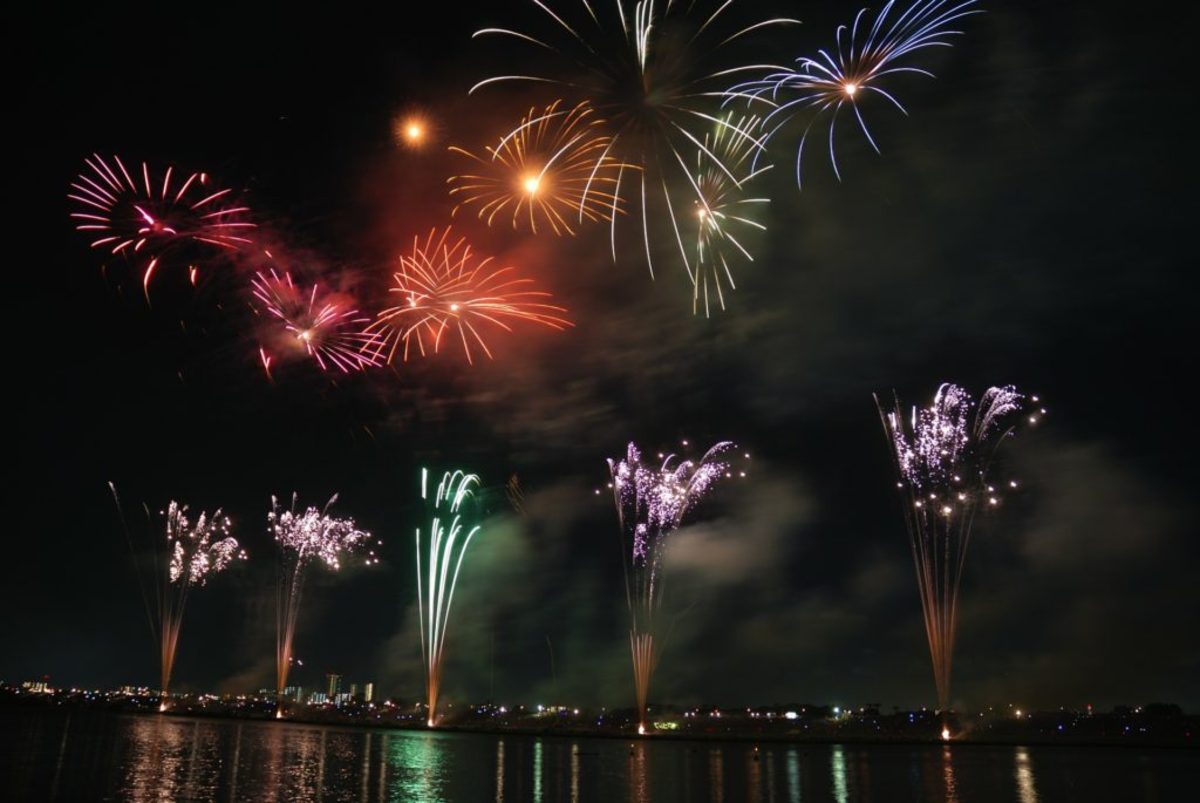Fireworks are a common sight in summer in Japan