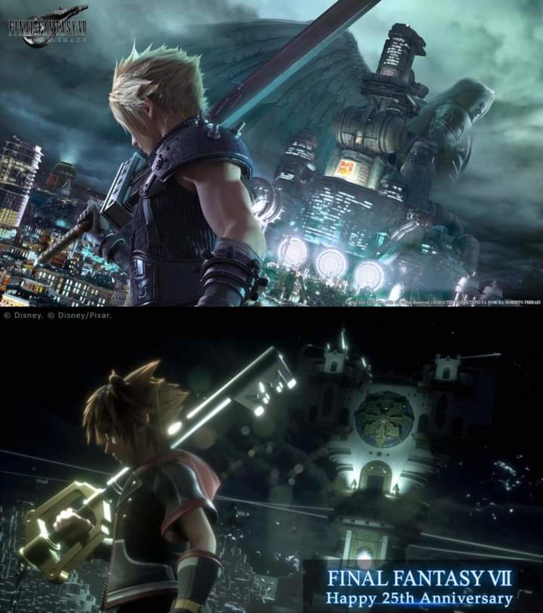 Kingdom Hearts makes an Homage to Final Fantasy VII in its 25th Anniversary