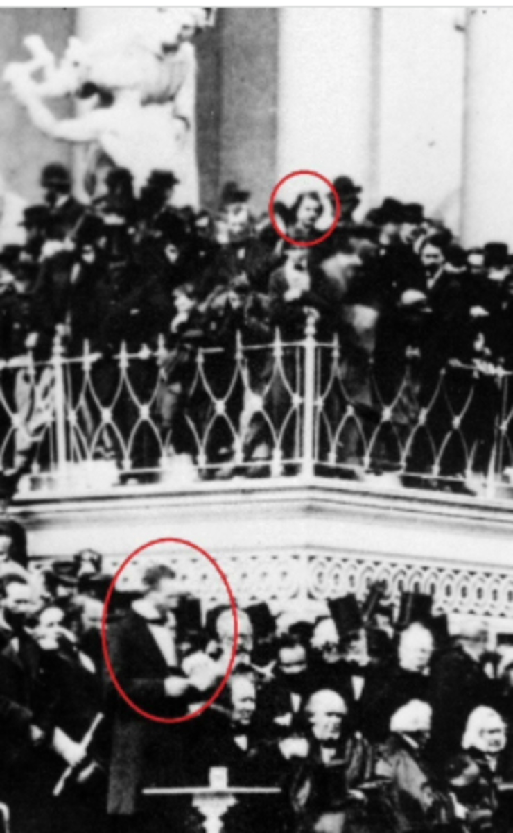 Booth at Lincoln's inauguration.
