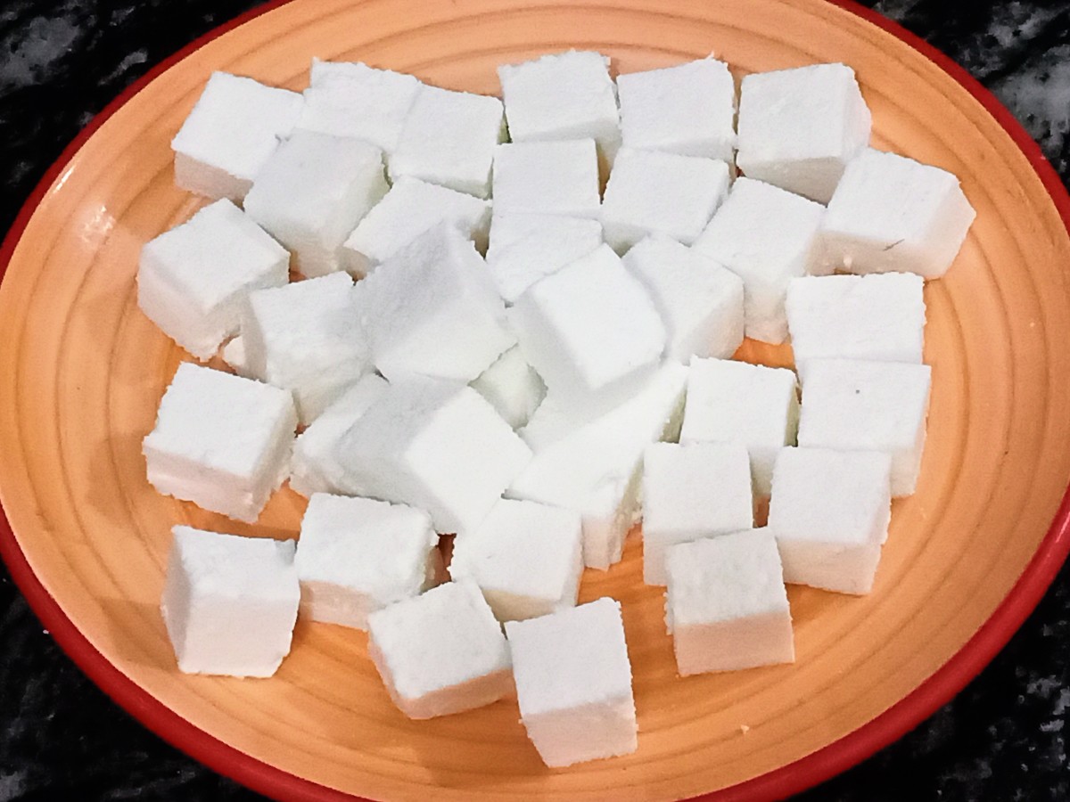 Paneer, or Indian cottage cheese, is the main ingredient of chena murki