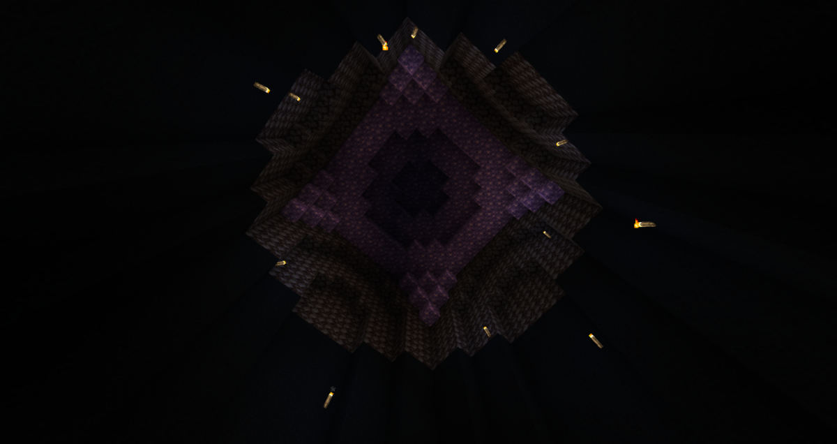 Dome Interior Lined with Amethyst Blocks