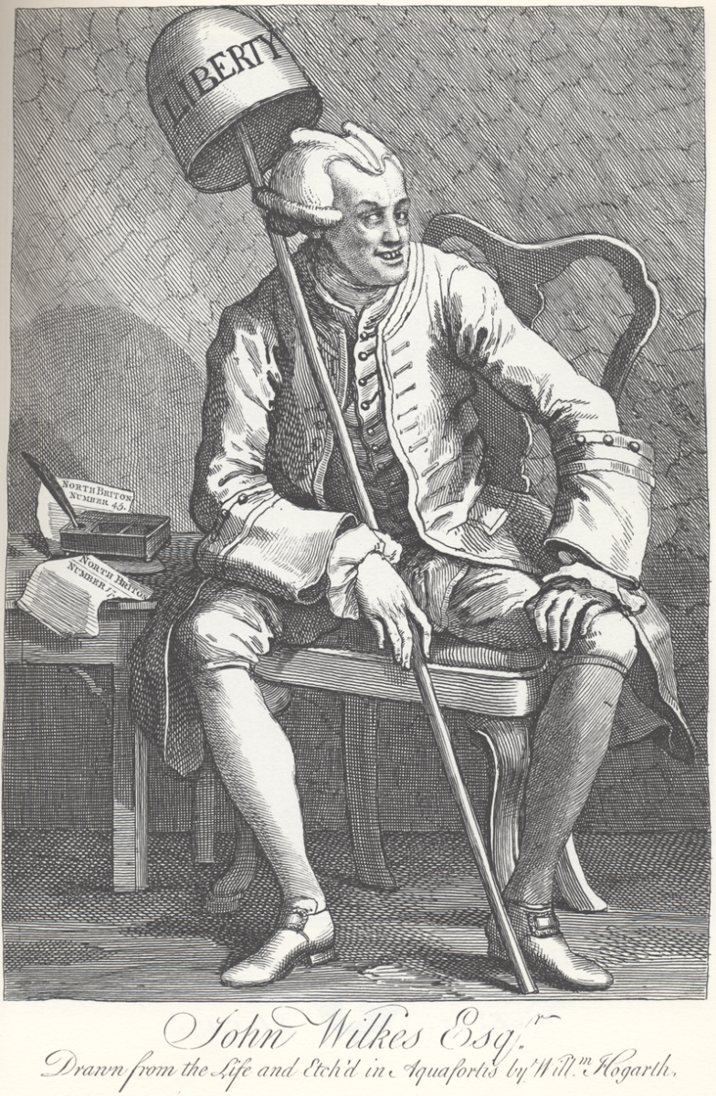 John Wilkes by William Hogarth who was one of many people criticised by the rebel.