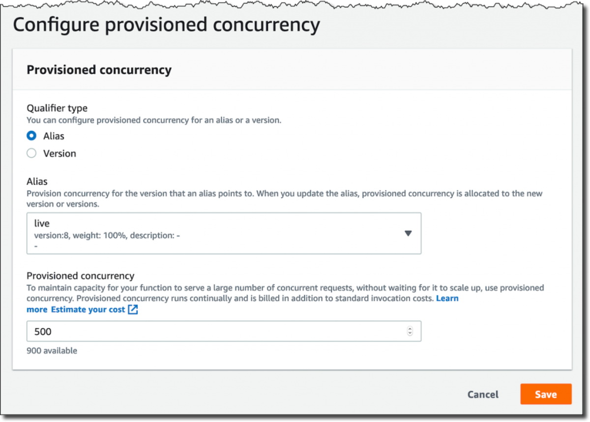 You are billed for using AWS Lambda provisioned concurrency