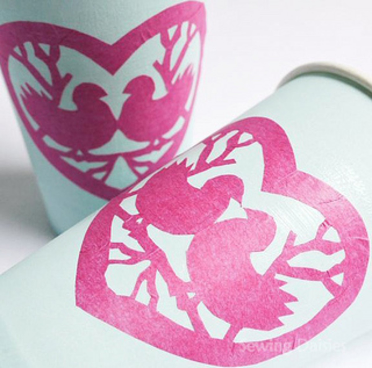 Love birds Valentine Day cups