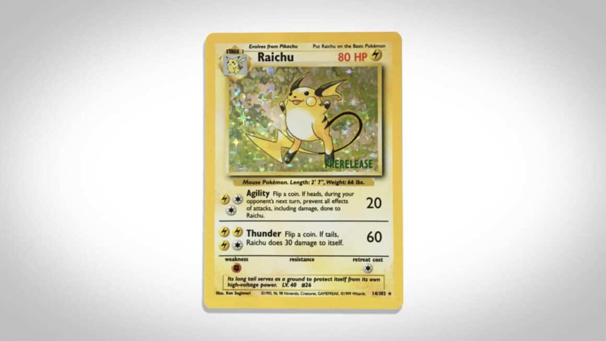 The Raichu "Prerelease" promo was never meant to exist, and was allegedly only printed due to a production error!