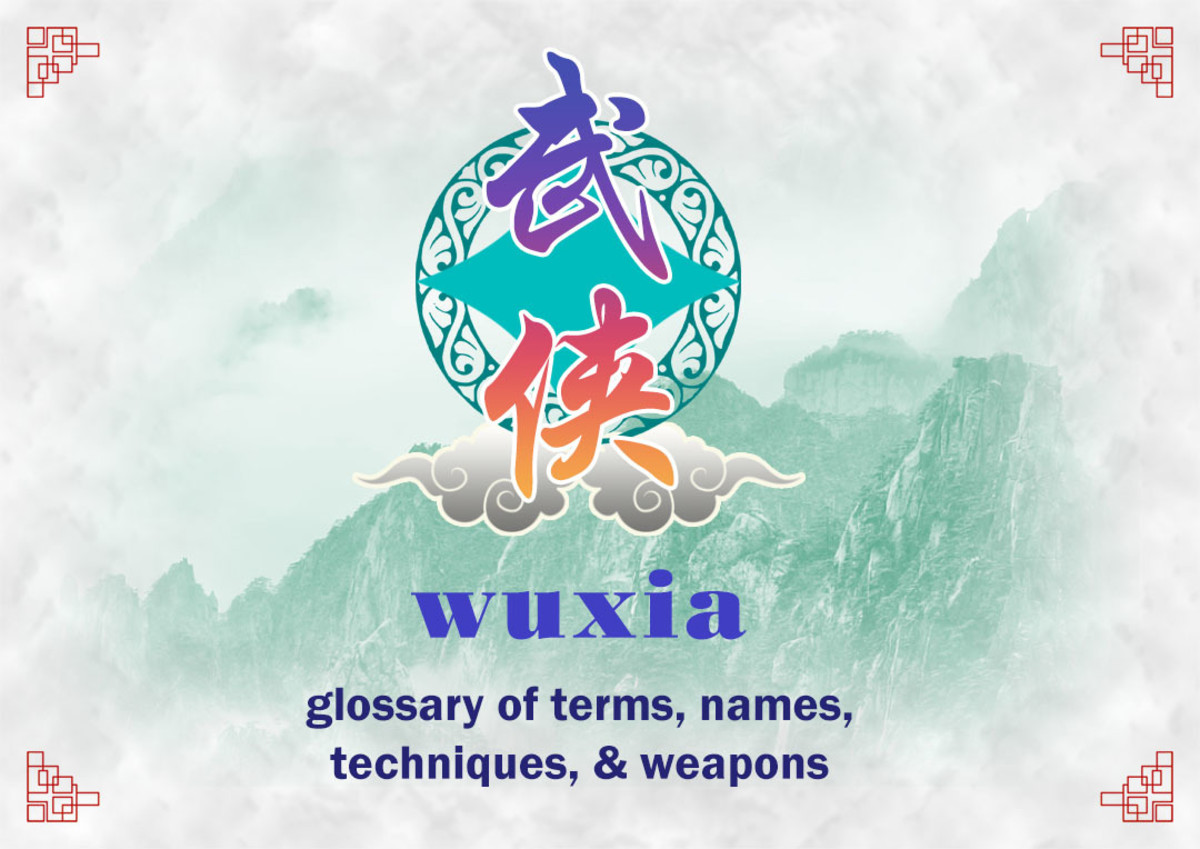 Popular Wuxia terms, names, techniques, and weapons.