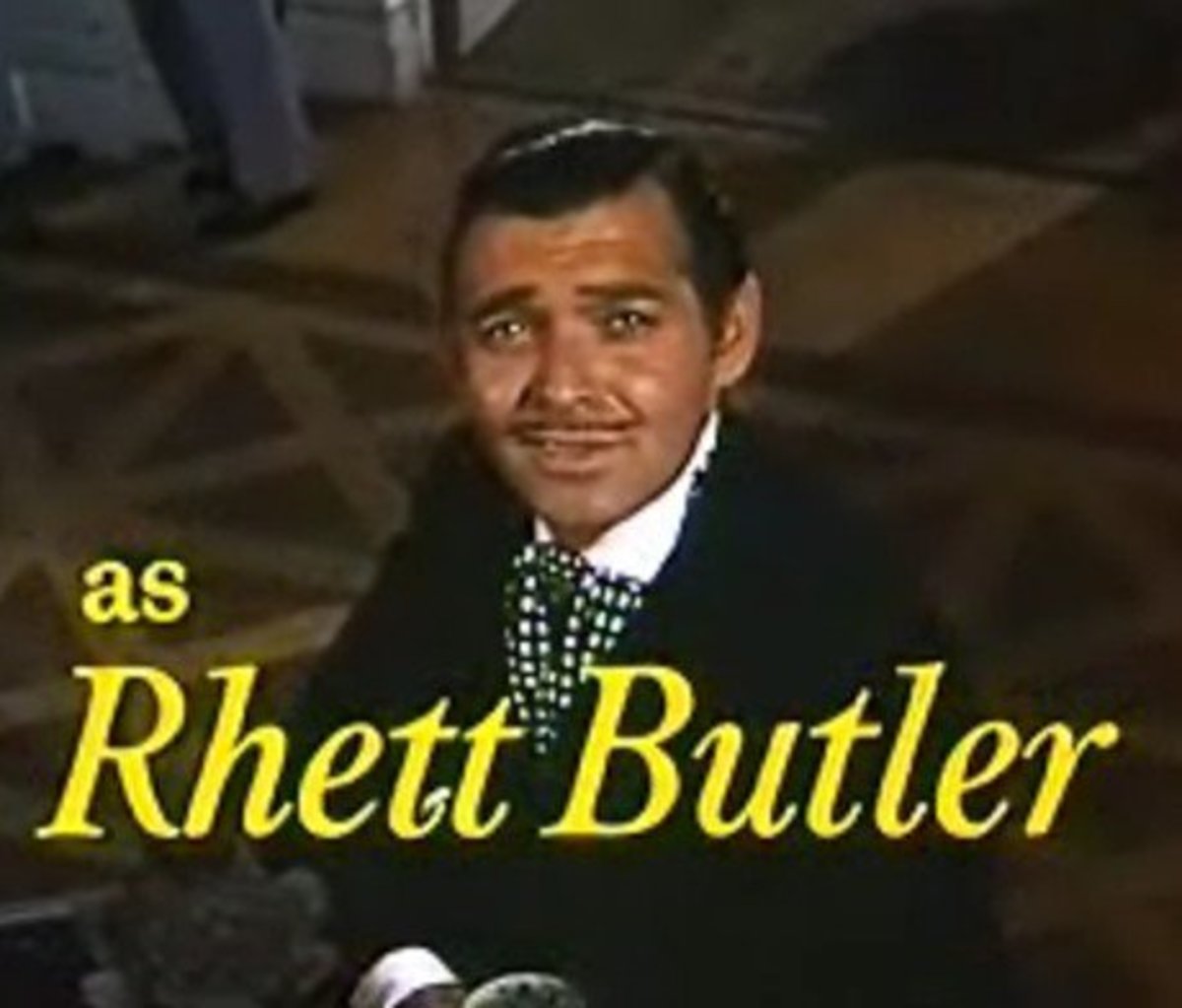 Cropped screenshot of Clark Gable from the trailer for the film Gone with the Wind.