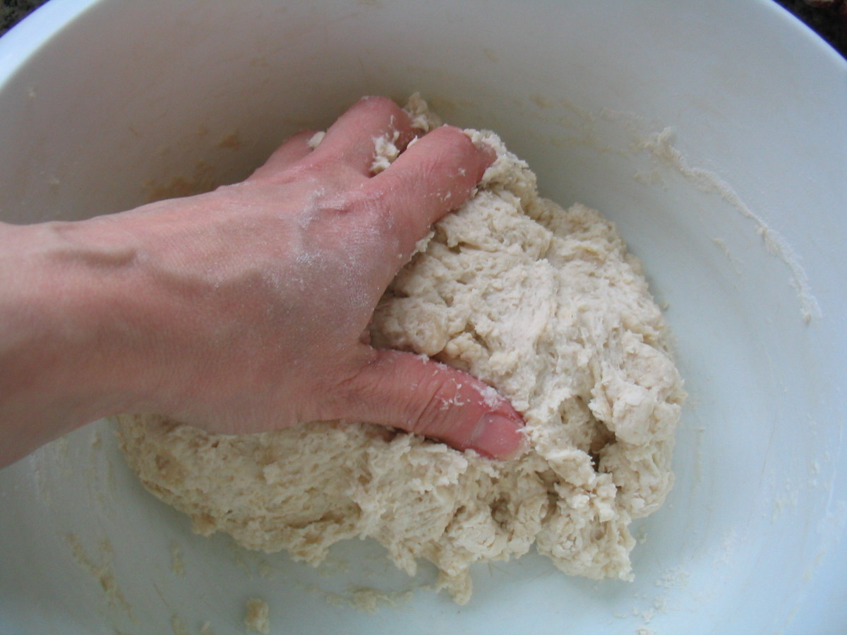 Knead the dough for a few minutes.
