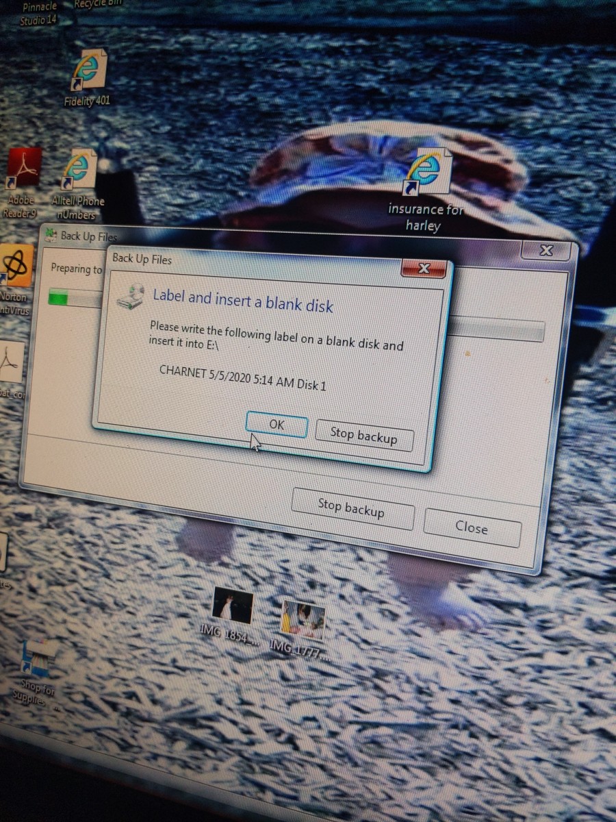 I inserted the disk, so, I can click ok to label and insert disk 